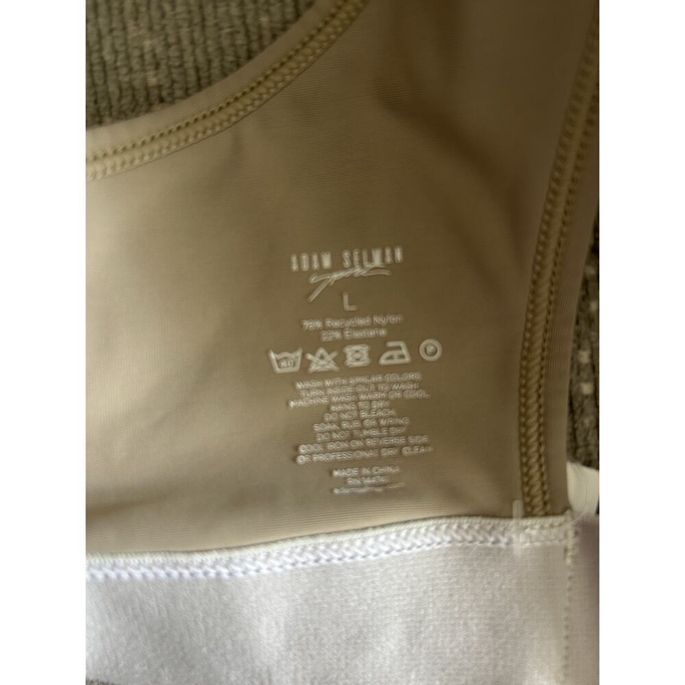 Adam Selman Beige Sports  Bra L Crossover Yoga Size L - Picture 6 of 6
